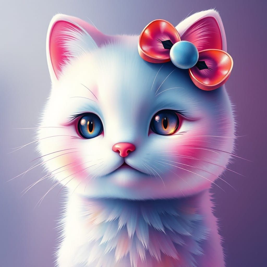 Hello Kitty in Dreamy Art Nouveau Whimsy