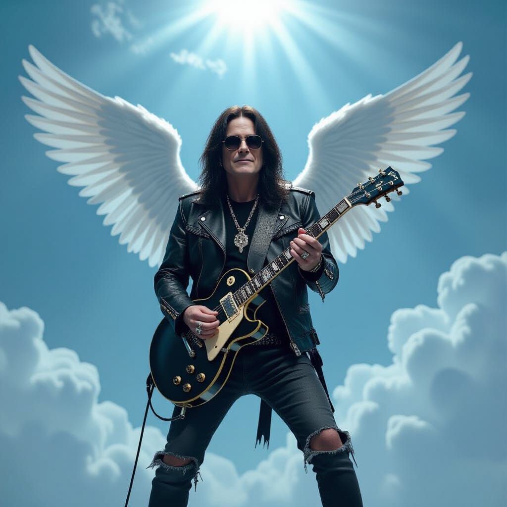 Ozzy Osbourne Concert in Heaven: A Digital Art Piece