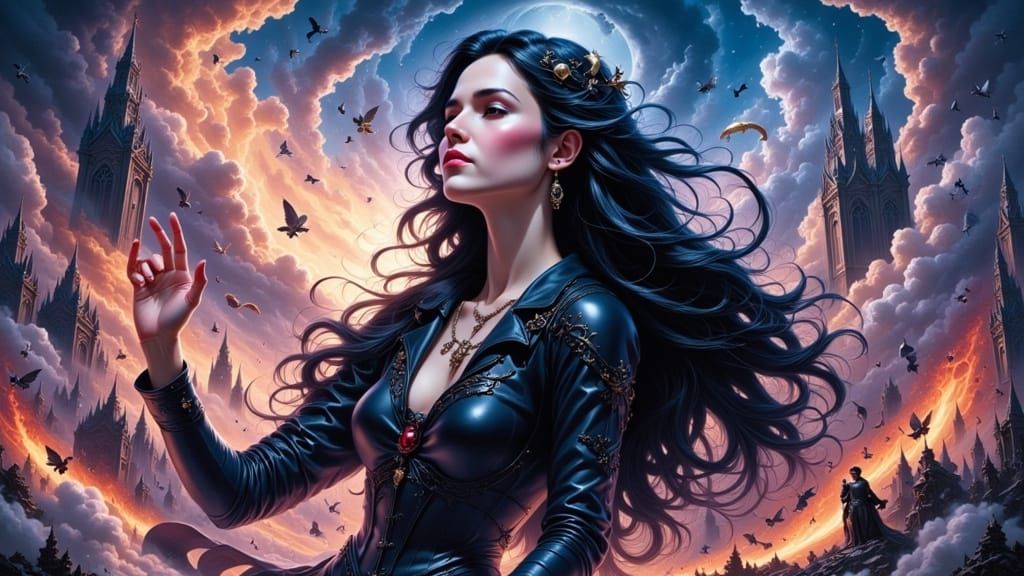 Person Reaching for Sky Concept Art