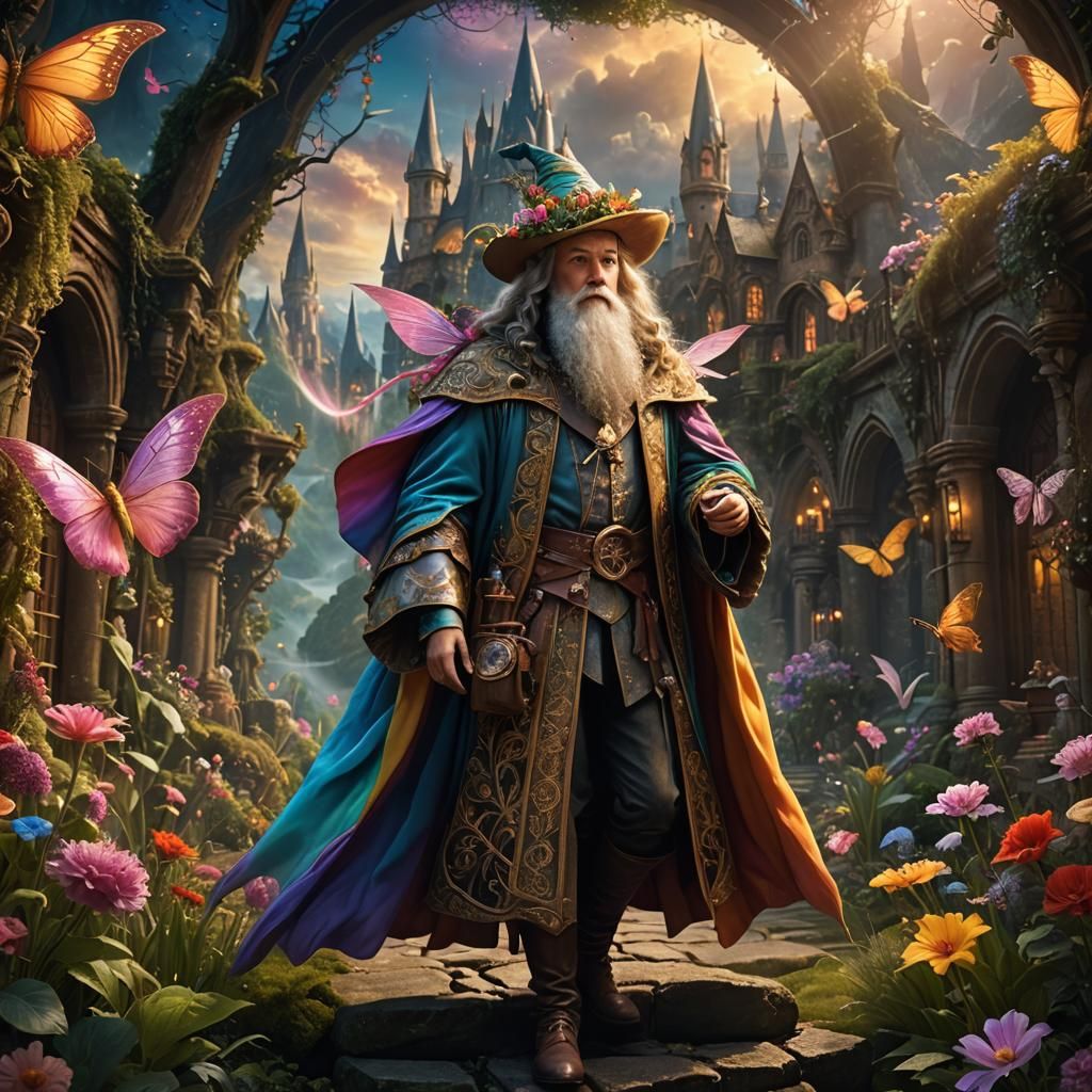 Gay Wizard Fairy: Detailed Digital Matte Painting