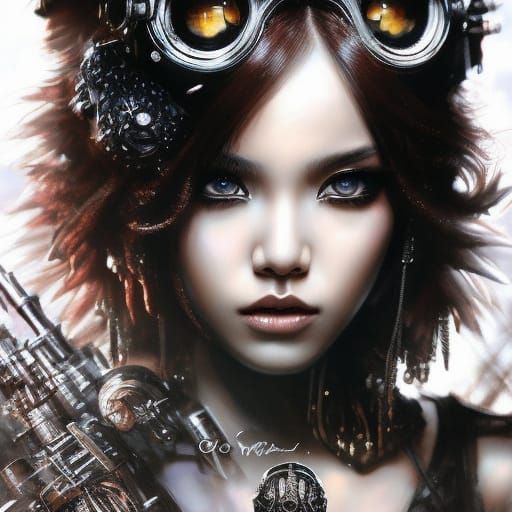 Chibi Punk Wookiee in Retro 1980s Aesthetic