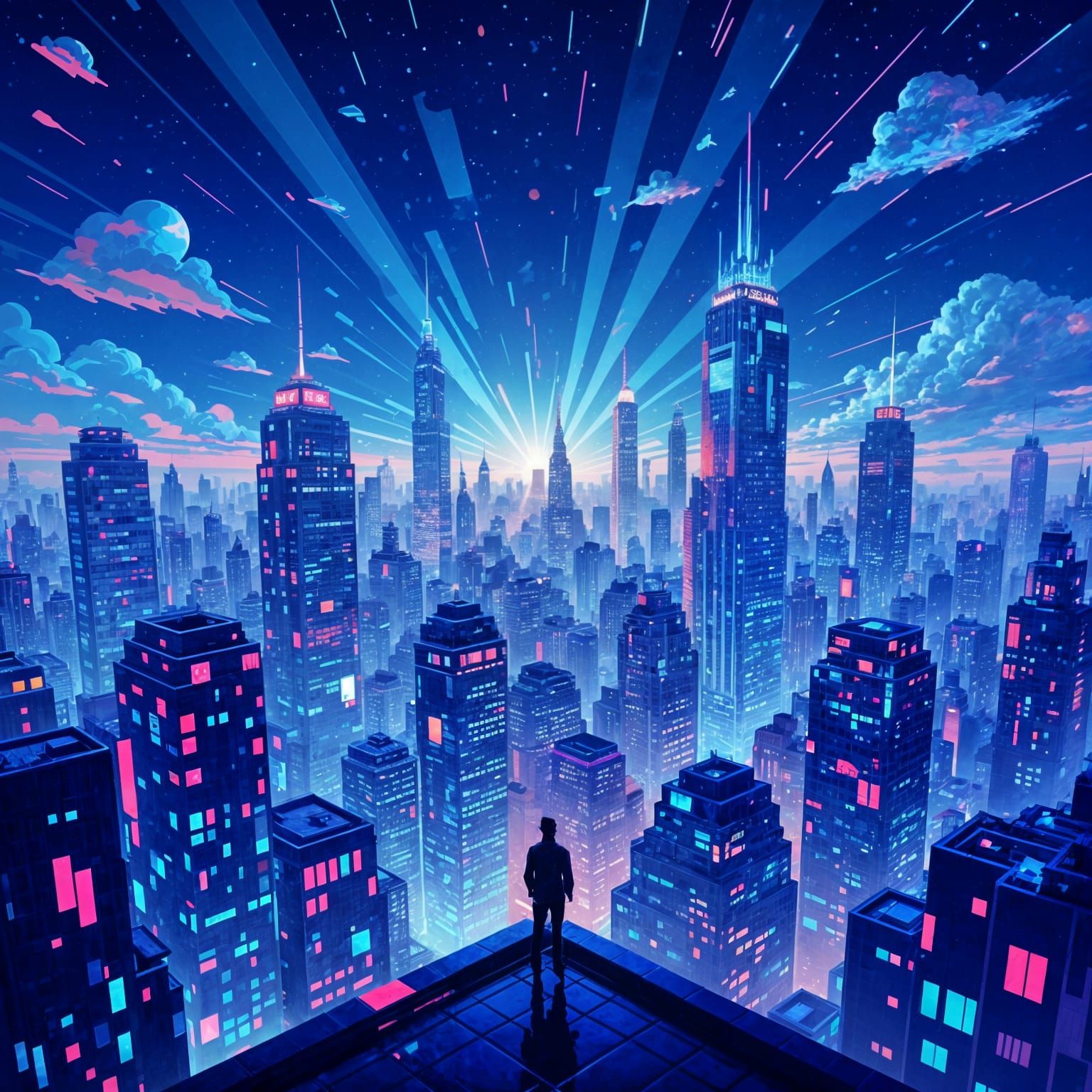 Pixelated Reality: A New Perspective Through Blocks