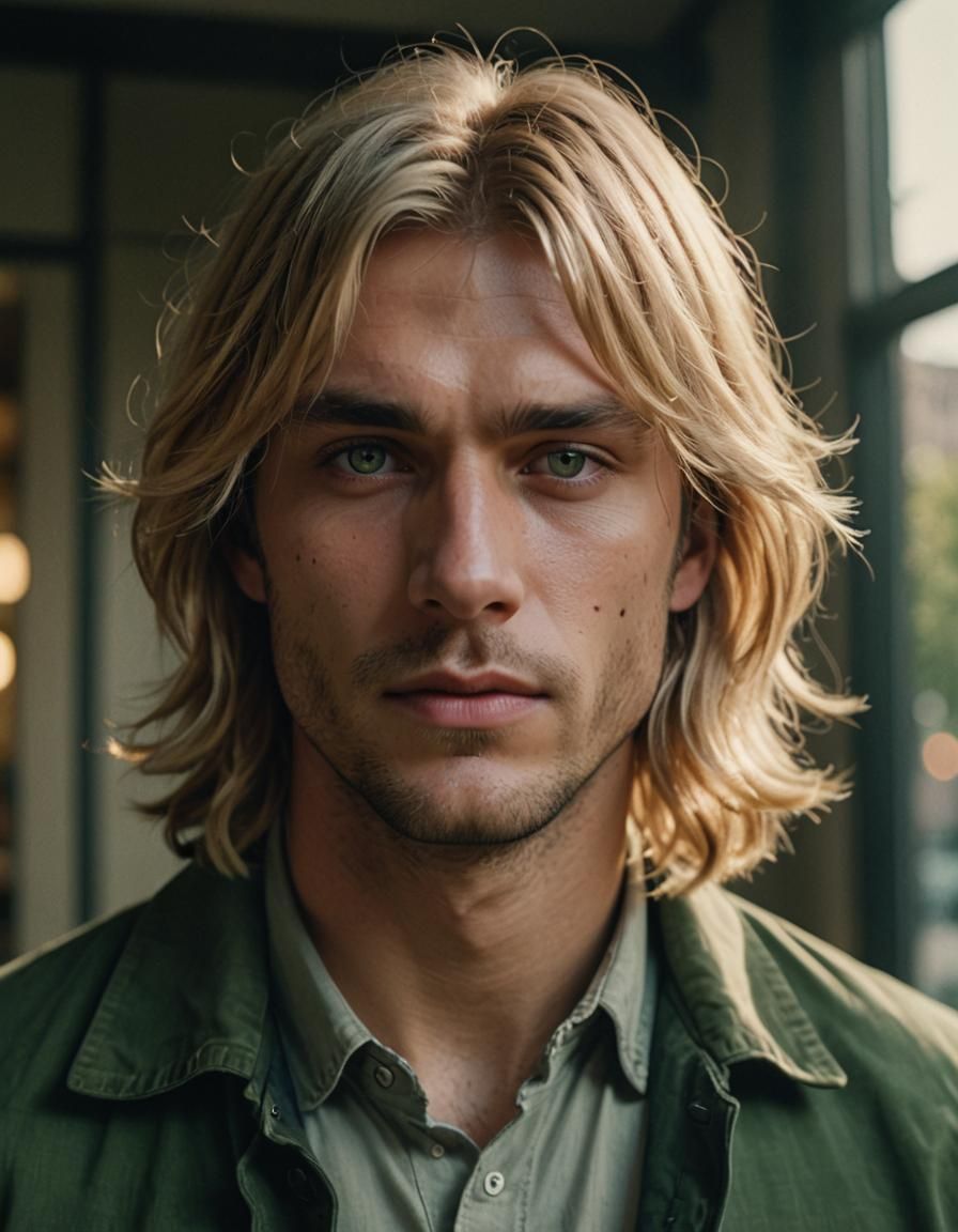Photorealistic Portrait of a Man with Blonde Hair