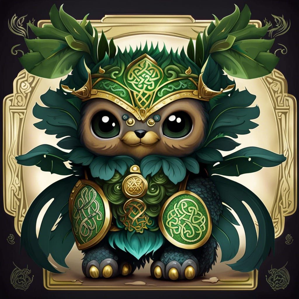 Baby Druid Zodiac Animals in Celtic Armor
