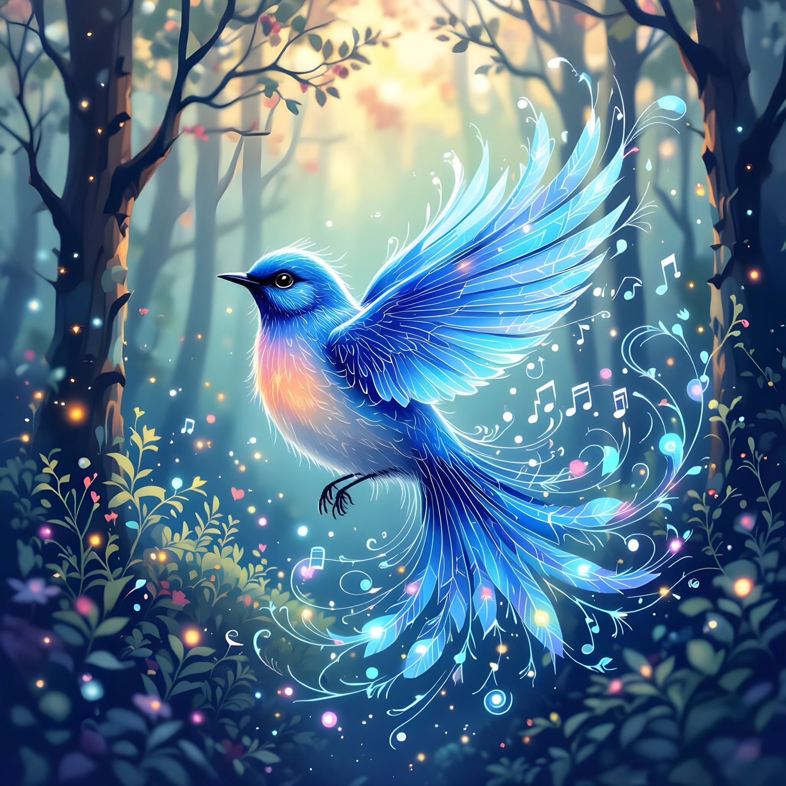Musical Bluebird Serenade