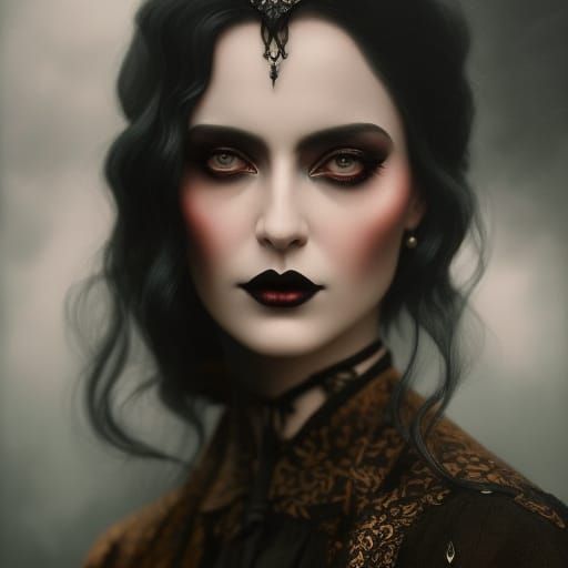 Enchanting Witch Portrait in Contemporary Style