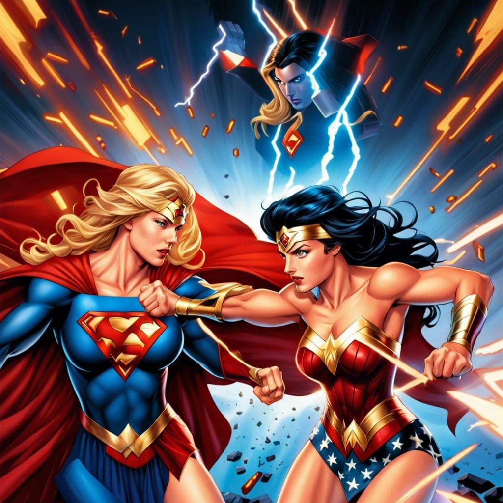 Supergirl vs Wonder Woman: Epic Comic Book Battle