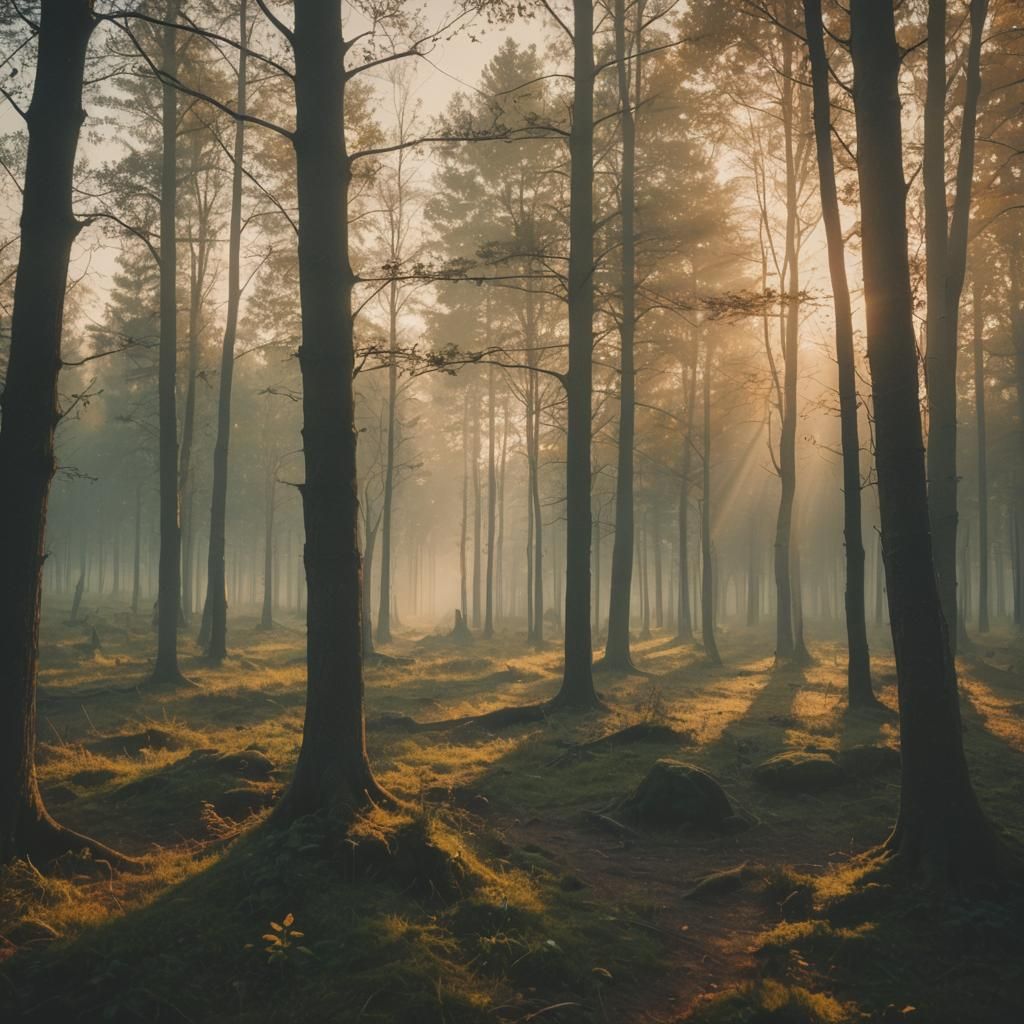 Cinematic Rainbow Shimmers in Golden Hour Light