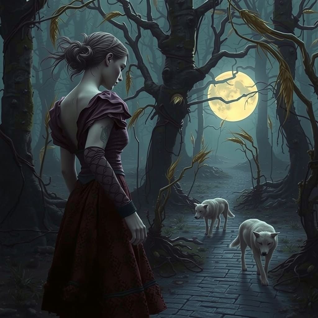 Mysterious Wolf Embarks on a Solo Journey Through a Haunting...