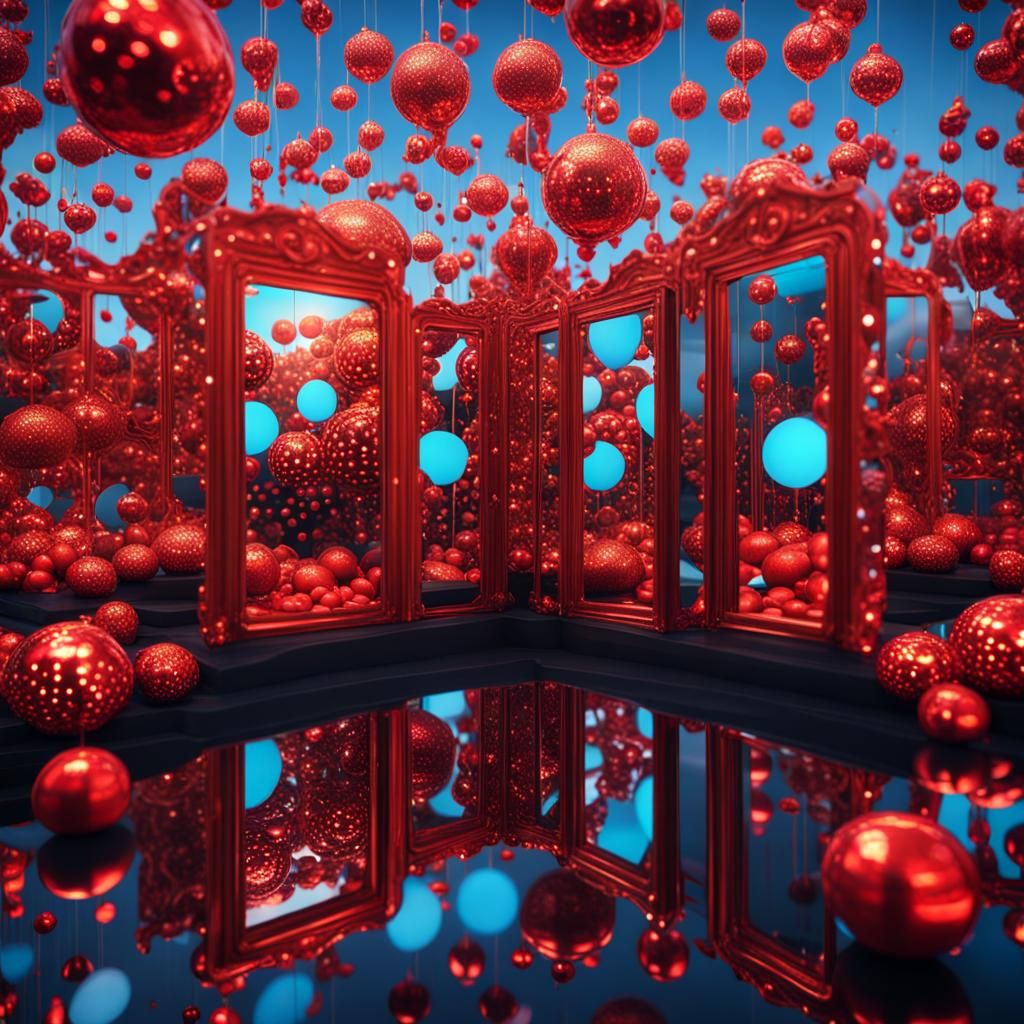 Immersive Mirror Installation in Artstation Style