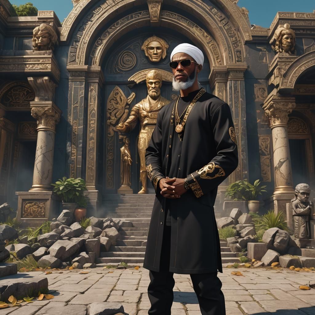 Boondocks Style Portrait in Versace Outfit