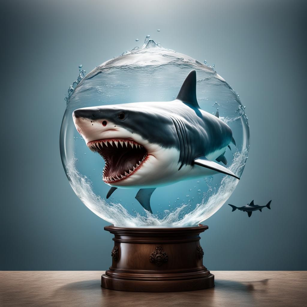 Giant Shark Attack After Globe Shatters