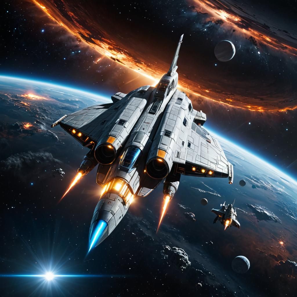 Stellar Space Coupe in Deep Galaxy