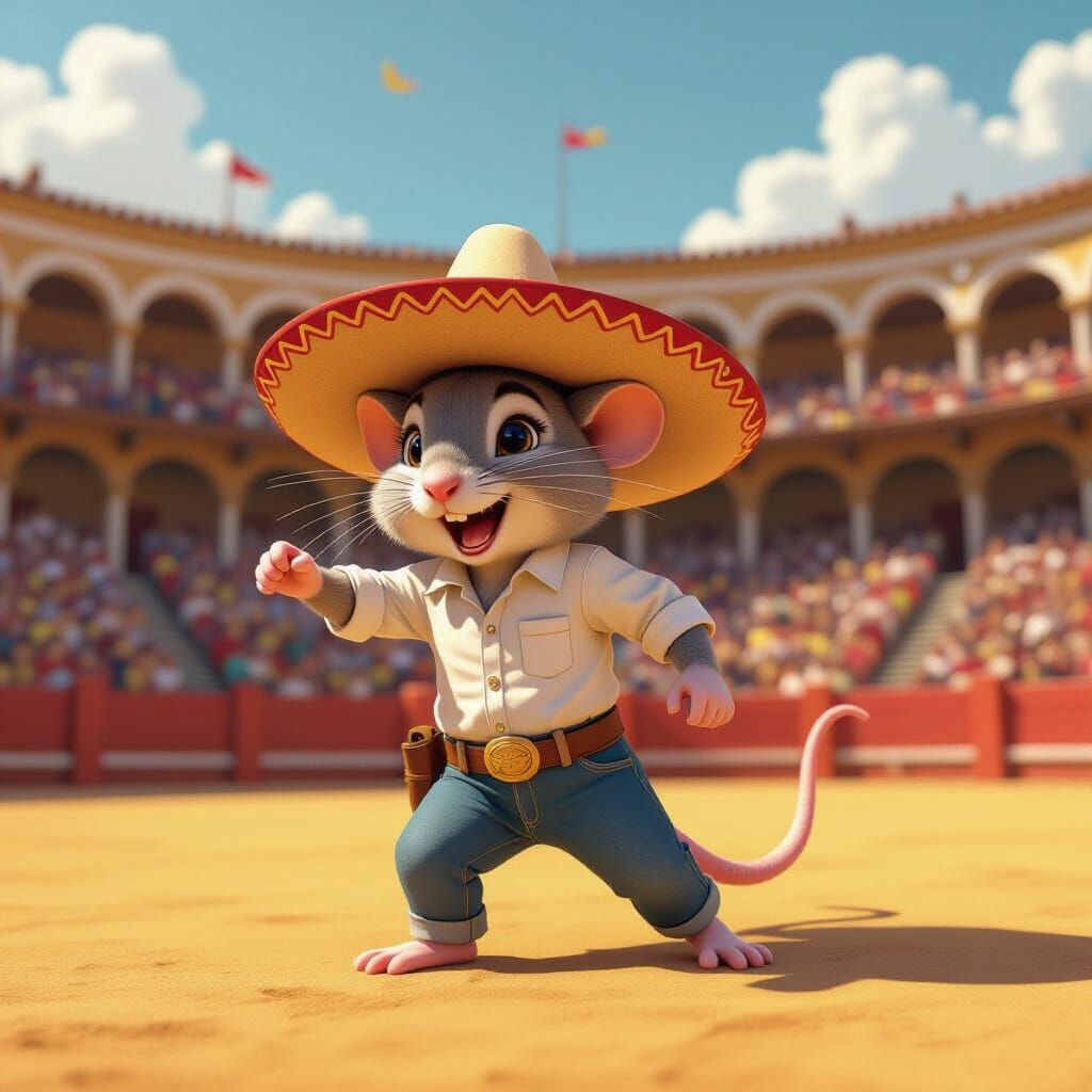 Mouse wearing a Sombrero