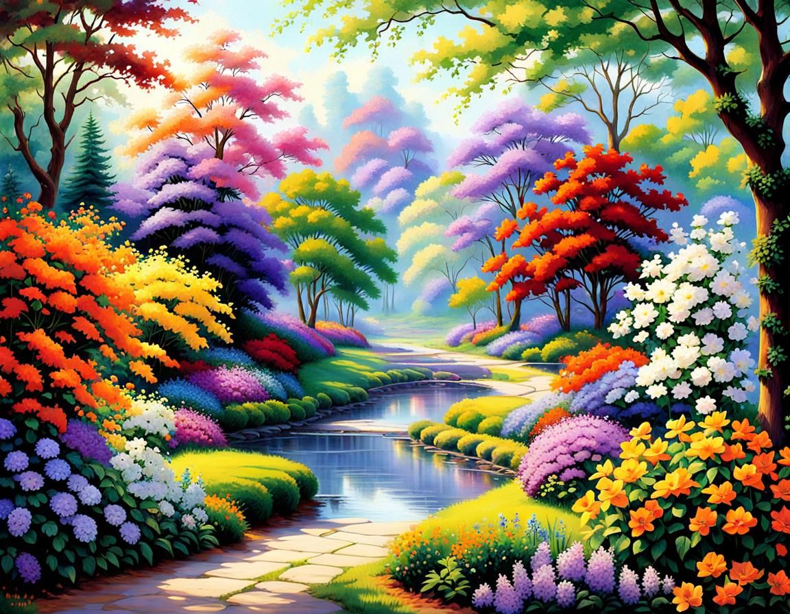 Bioluminescent Flowers in Vivid Colors