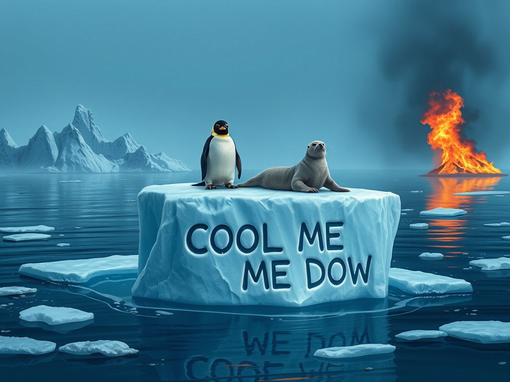 Arctic Wildlife on Melting Iceberg Asks for Help