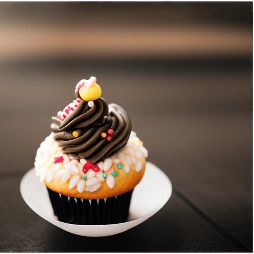 Professional Photography of a Cupcake with Bokeh