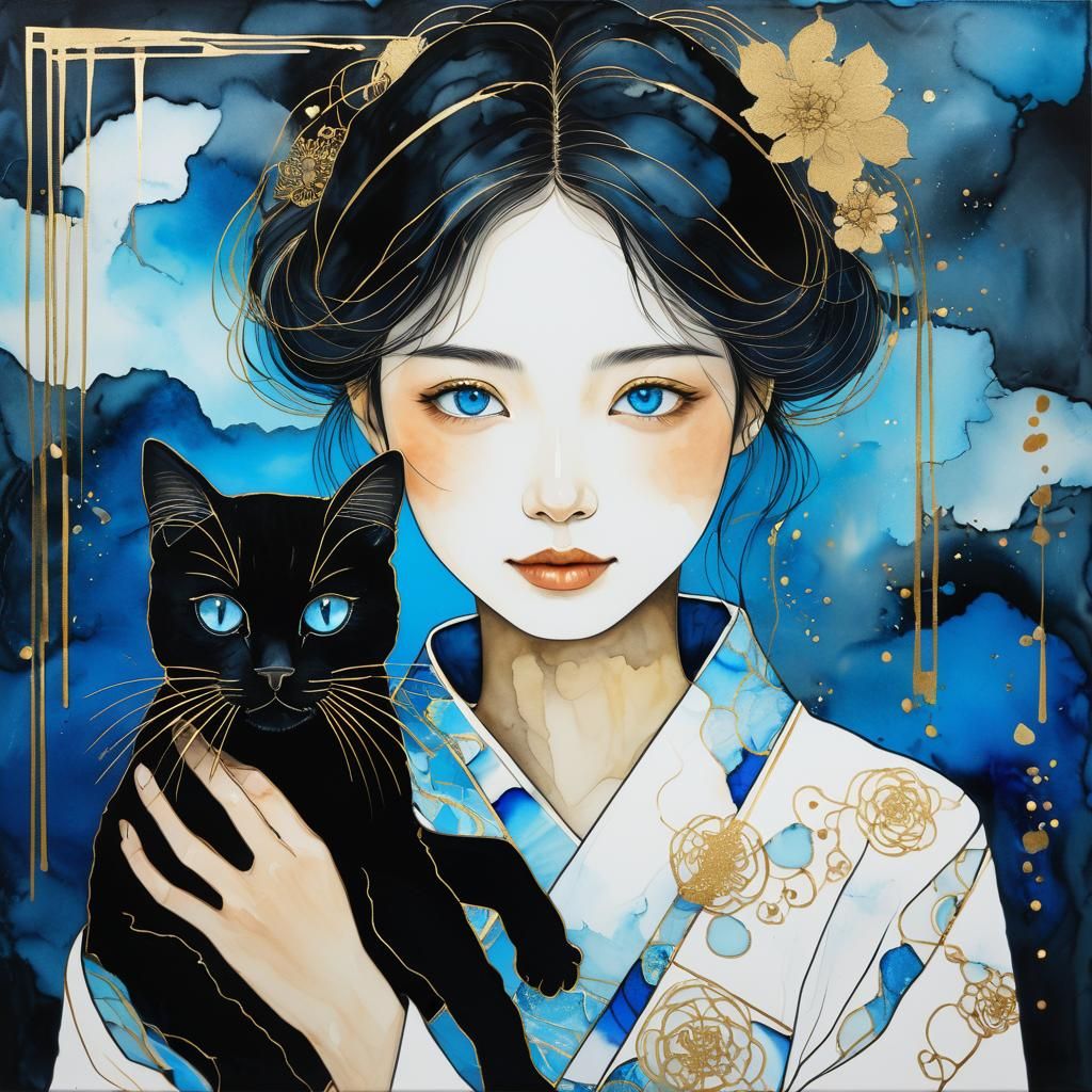 Woman with Cat