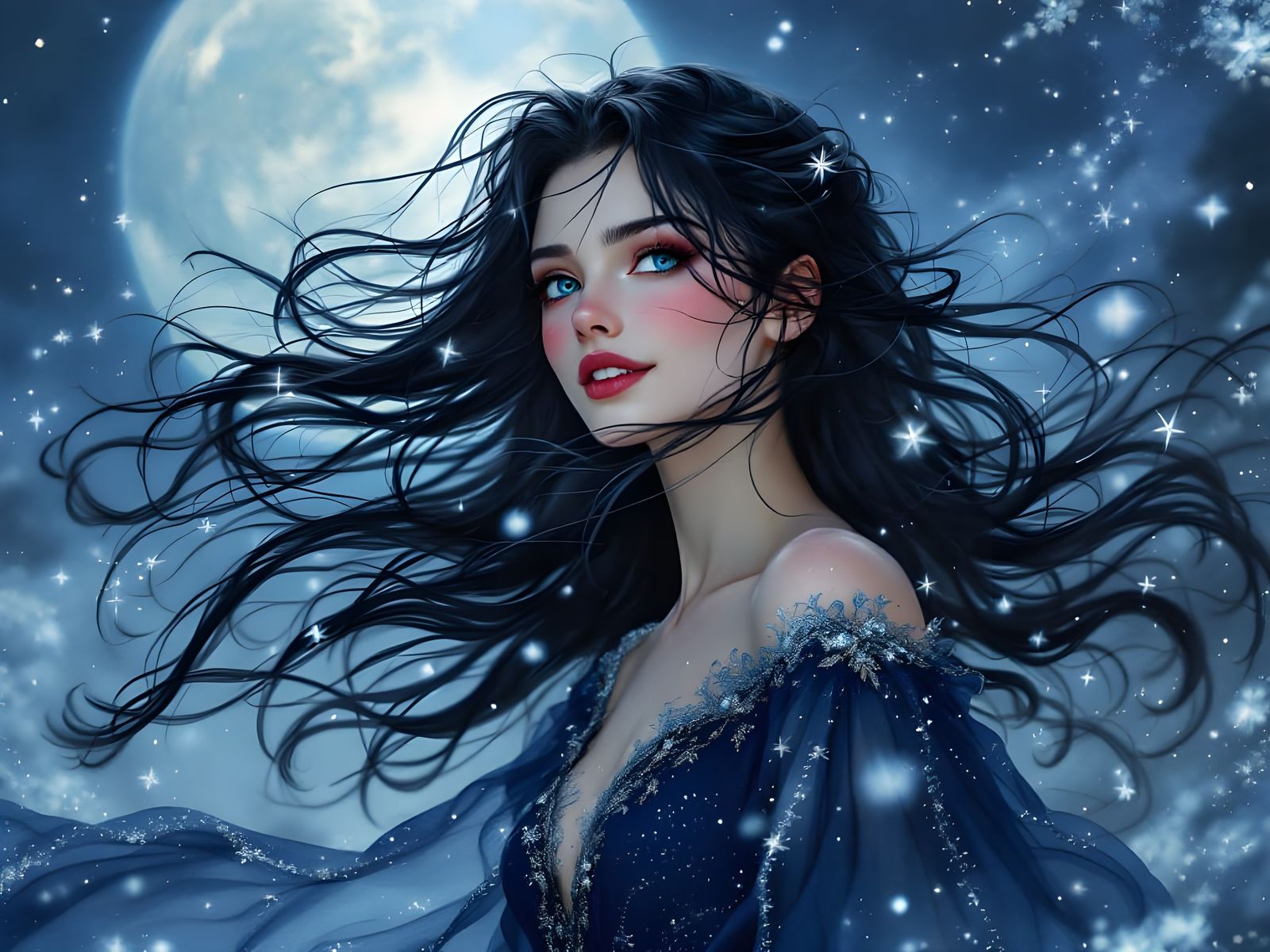 Norse Goddess Portrait in Razumovskaya Style