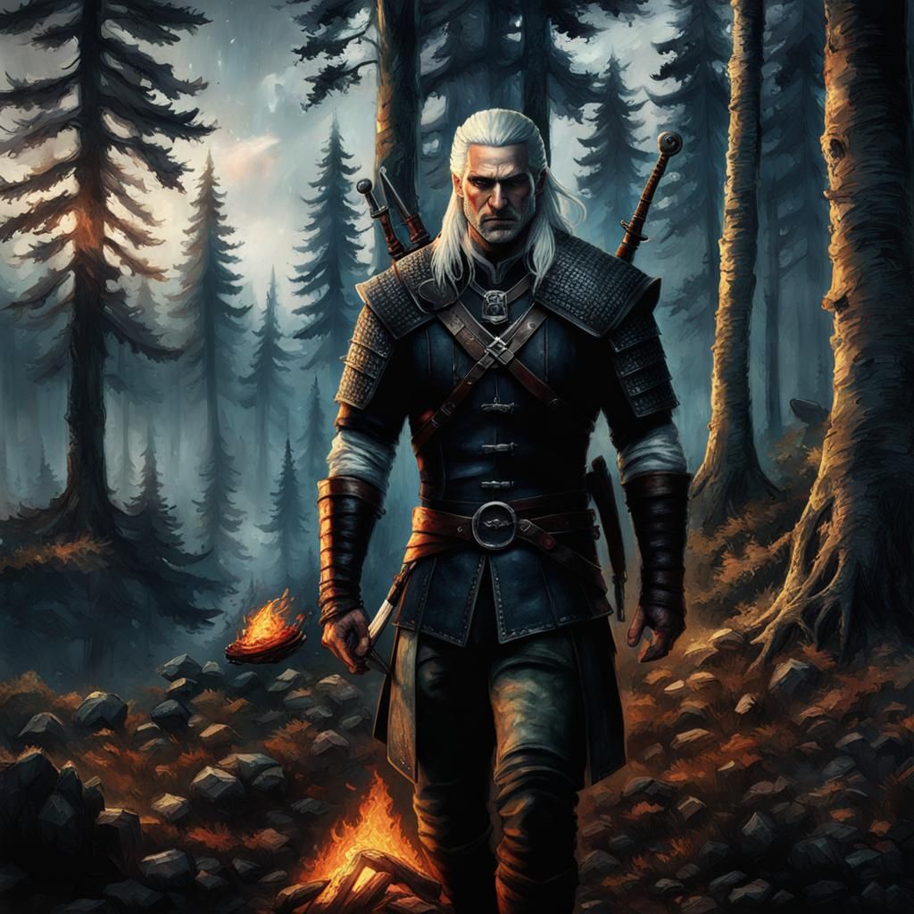 Fantasy Forest Couple with Fireflies