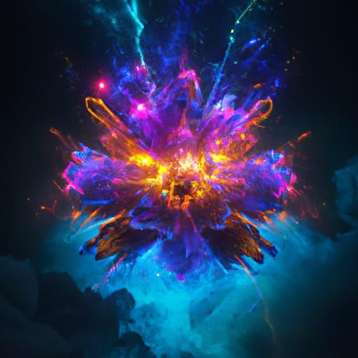 Nebula Firework: Detailed Fantasy Concept Art