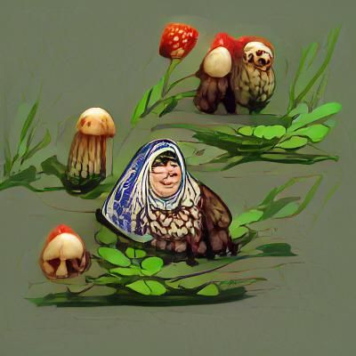 Mushroom Druid Halfling Character Design