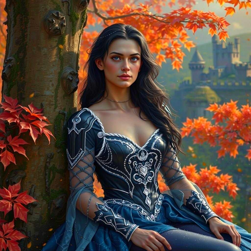 Handsome Vampire King Overlooking Irish Castle Ruins