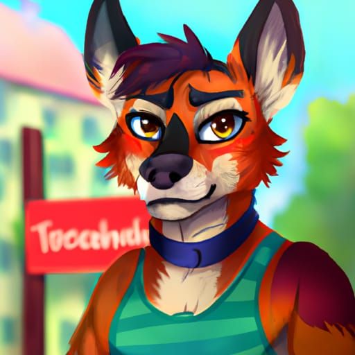 Male Furry Anthro Character: Digital Illustration