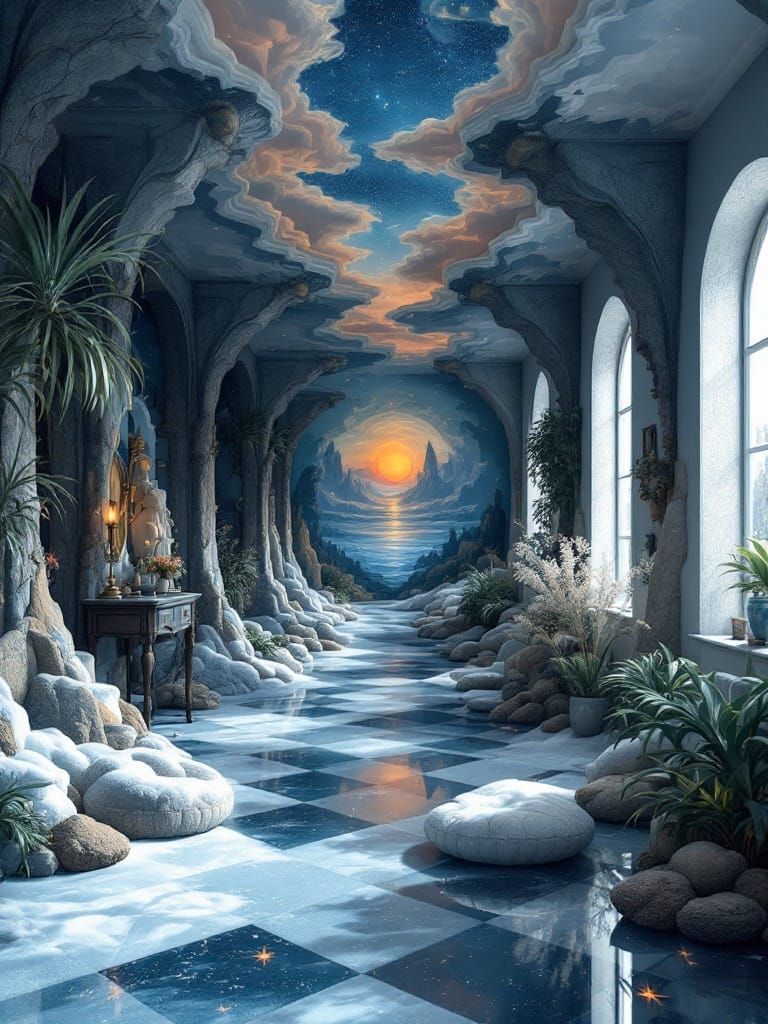 The Series of Lurches Between One Dramatic Pause and the Next with Vanishing Point Trompe L'oeils on Every Available Sur...