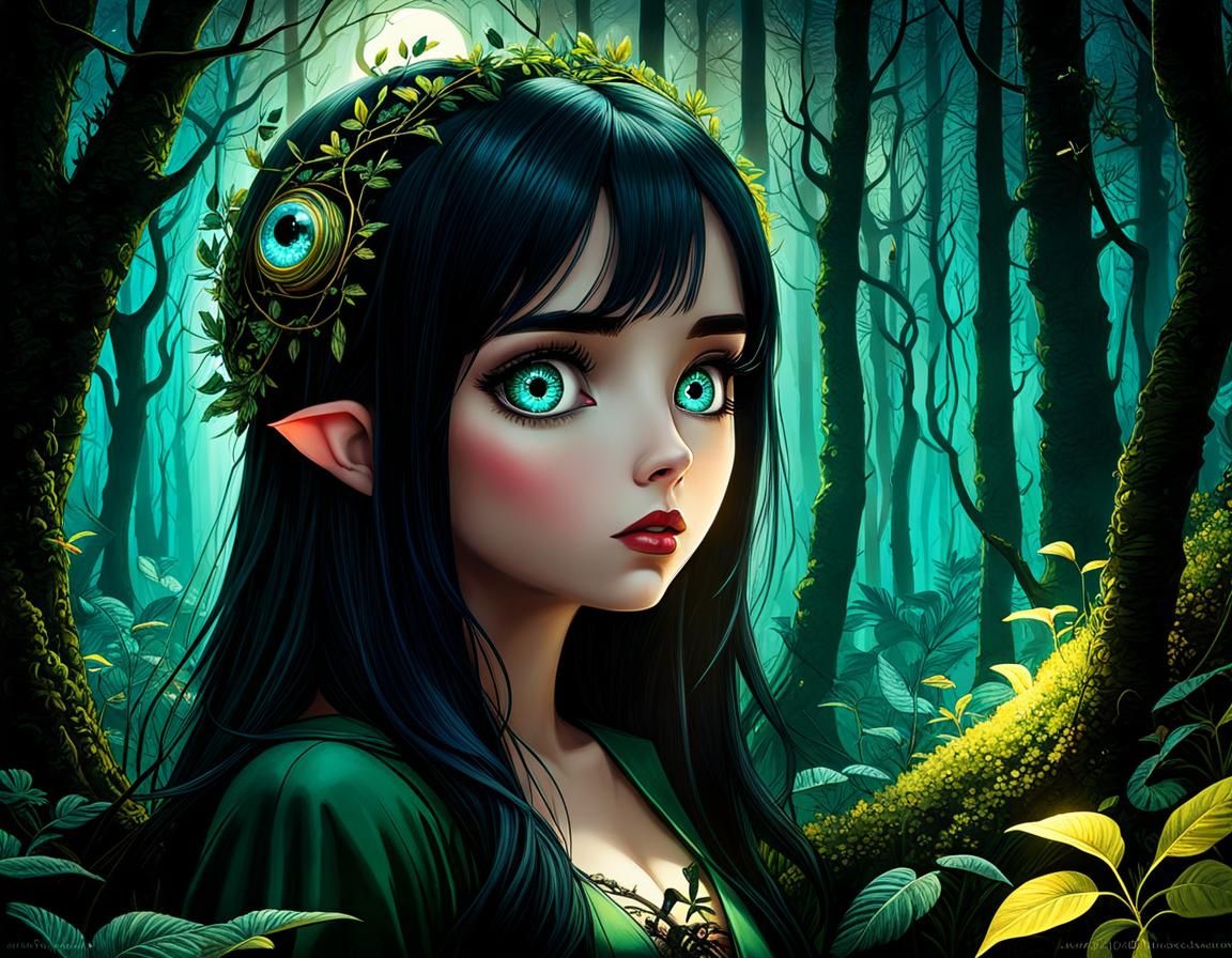 '' uma Elfa na  floresta.''