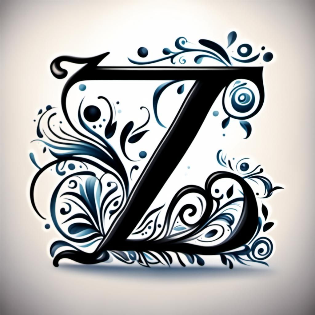 Elegant Artistic Letter Z Illustration