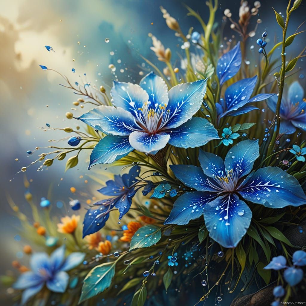 Blue flowers