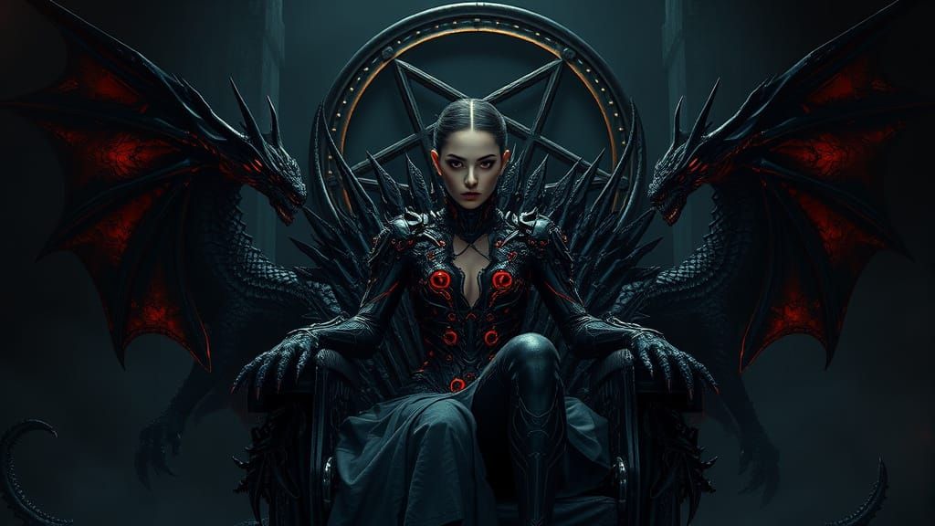 Regal Cybernetic Warrior Reigns Supreme in Dark, Gothic Real...