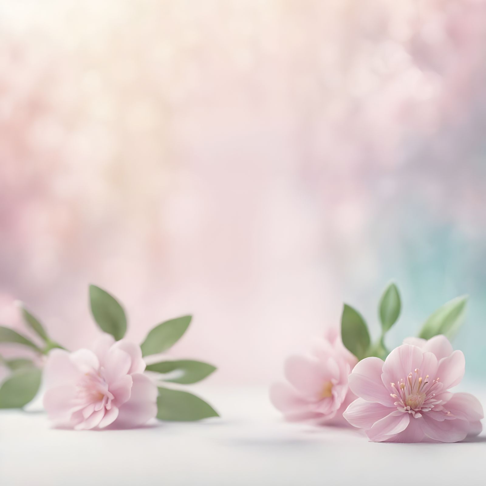 Cosmetic Serum Bottle in Whimsical Pastel Botanical Setting