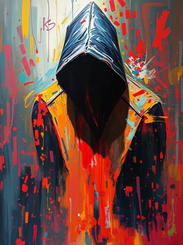 Vibrant Figure in Intense Creation