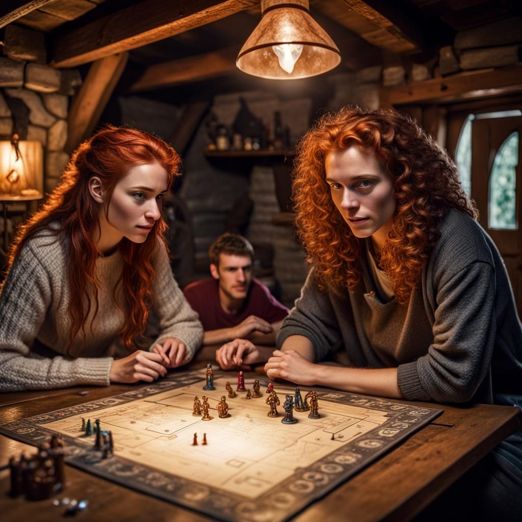 Friends Play Dungeons and Dragons in Cozy Cottage