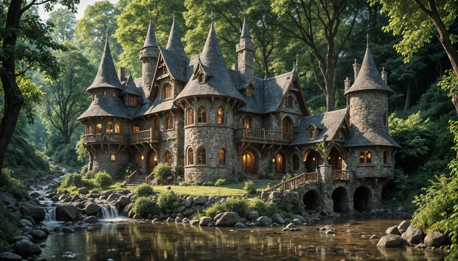 Enchanted Elven Cottage in Forest, Professional Photography