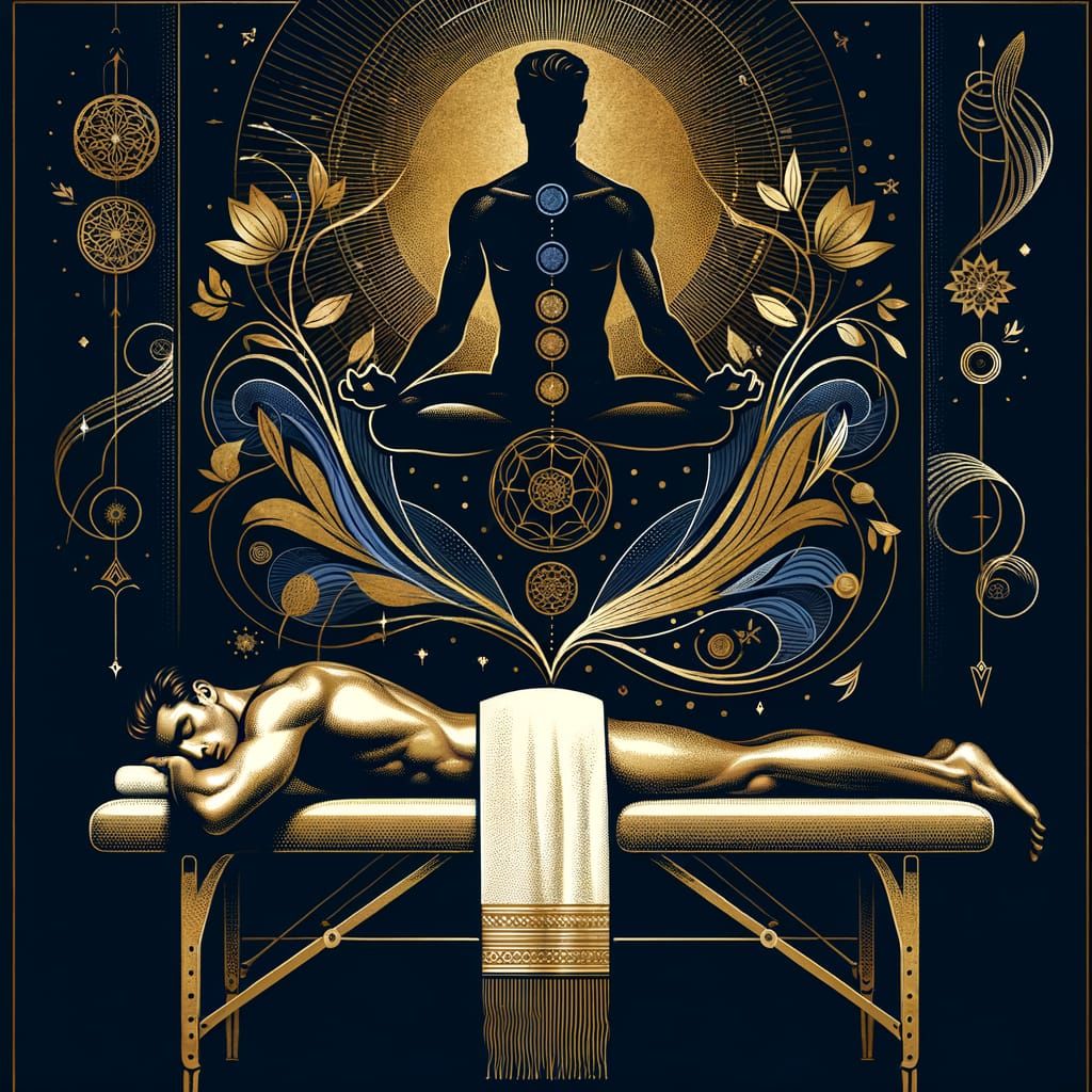 Elegant Male Wellness Oasis in Luxury Setting