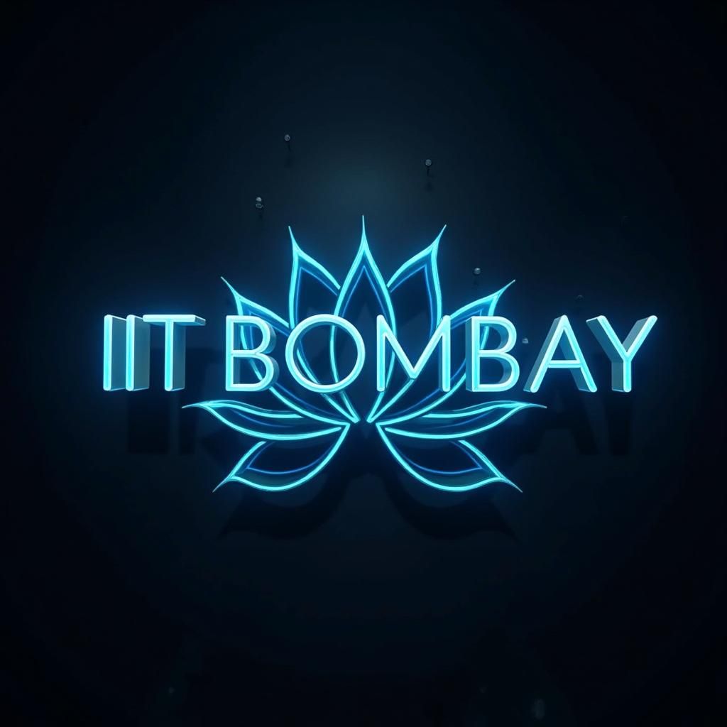 Futuristic IIT Bombay Wallpaper in Neon Cyberpunk Style