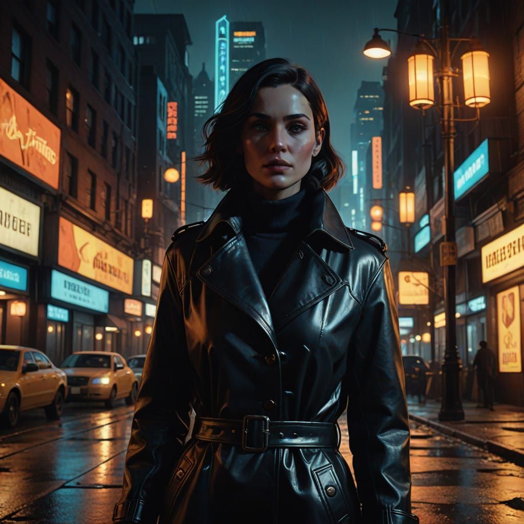 Sleek Spy Emerges from Shadows in Gritty Cityscape