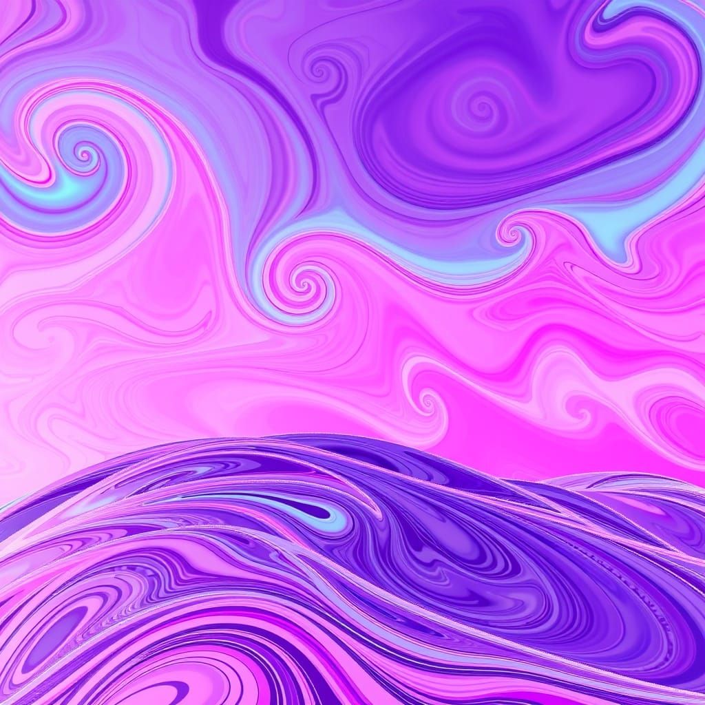 Abstract Pink and Purple Swirls in 3D Texture
