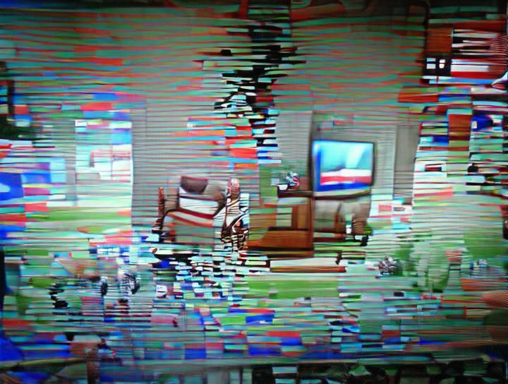 Broken TV Screen Glitch Effect