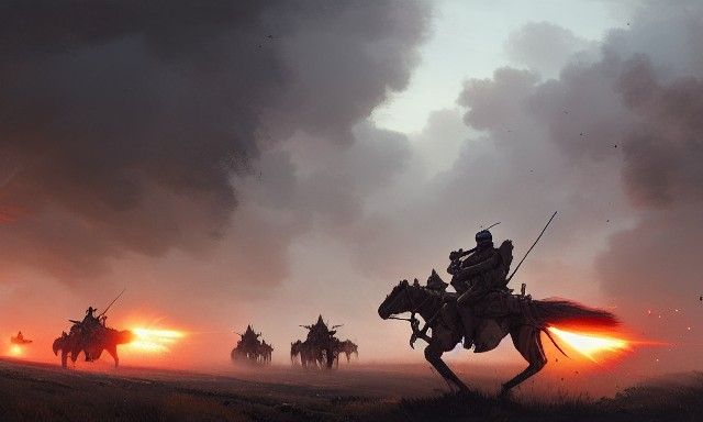 Epic Cavalry Charge with Battle Mechs