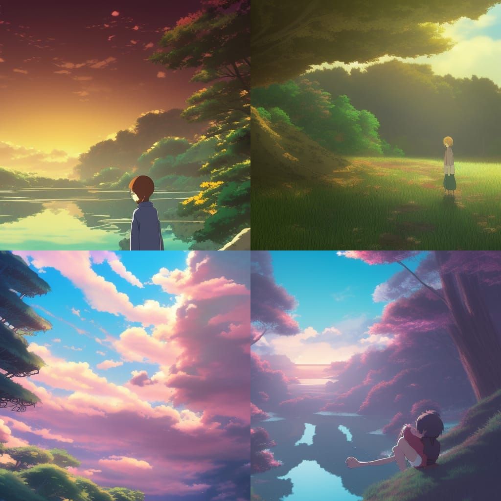 Anime Key Visual by Makoto Shinkai Style