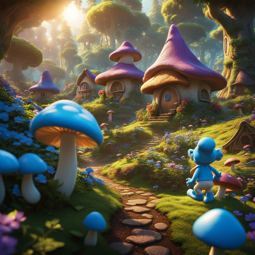 Smurfs Village: Fantasy Art in Unreal Engine 5