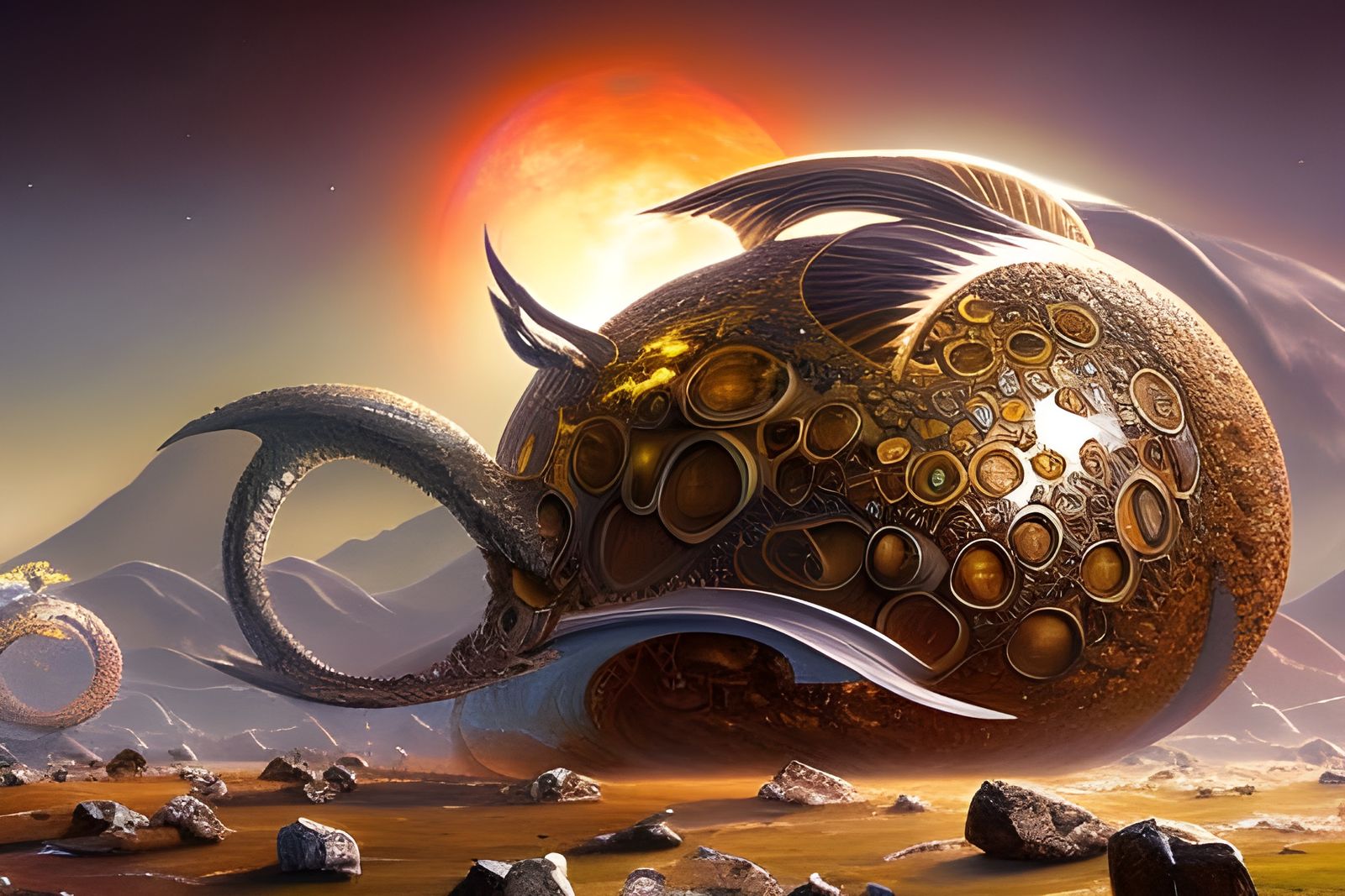 Bacon and Eggs Ouroboros: Digital Illustration