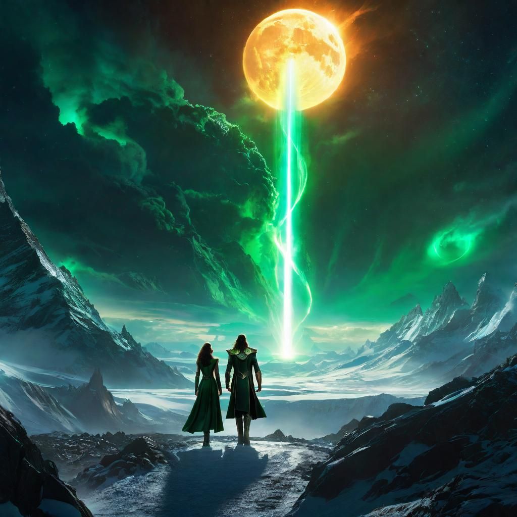 Loki and Sylvie at World's End: Fantasy Art