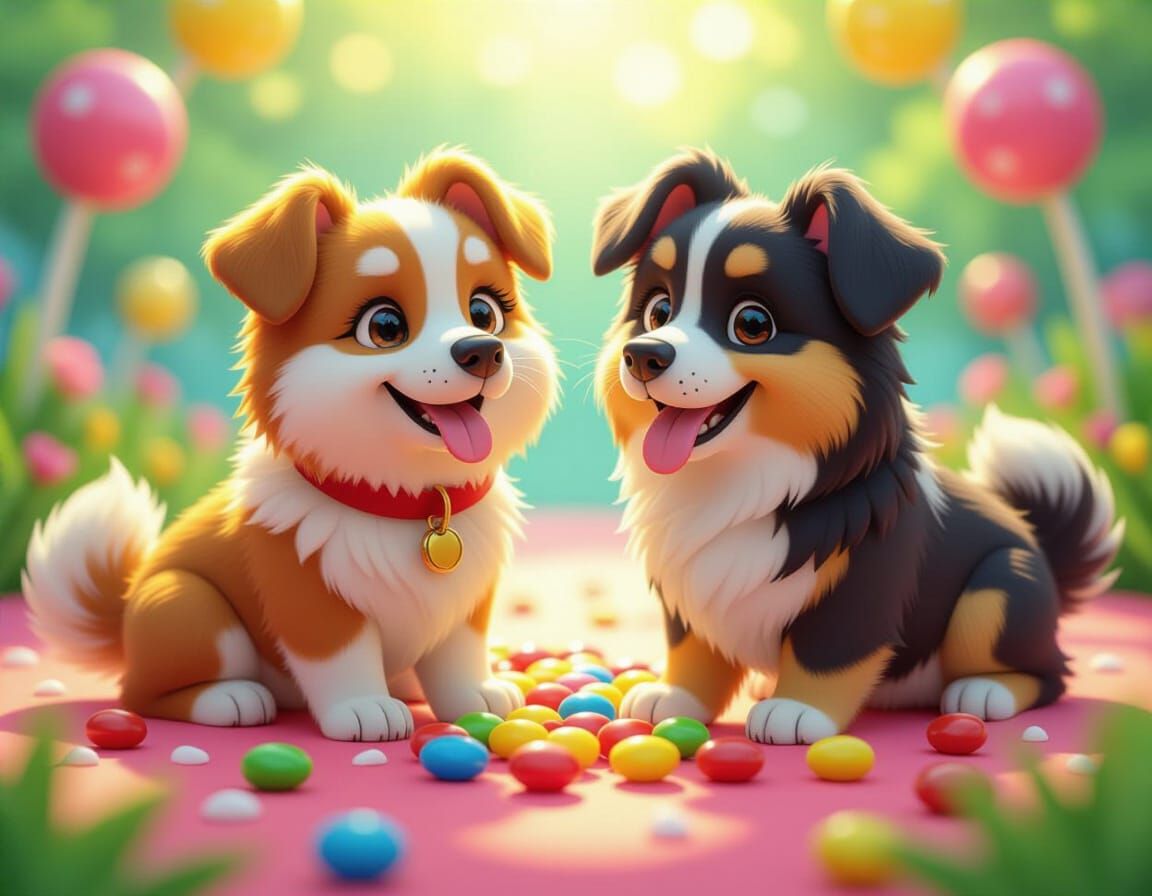 Whimsical Candy Art of Animals Playing Hide and Seek