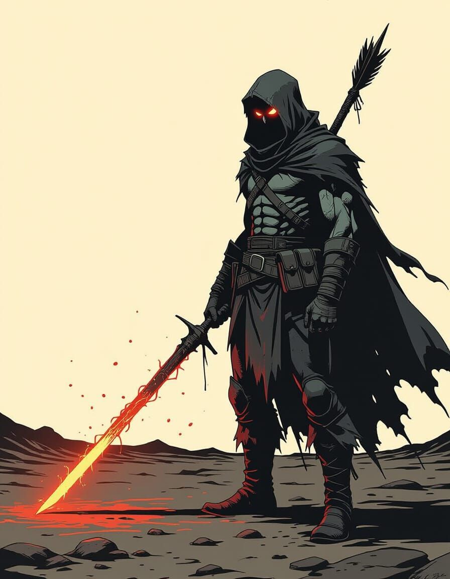 Post-Apocalyptic Nomad Comic Cover Art