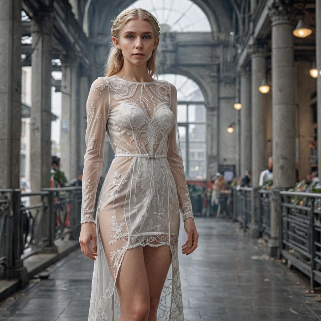 Elf in Futuristic Berlin: Photorealistic Detail